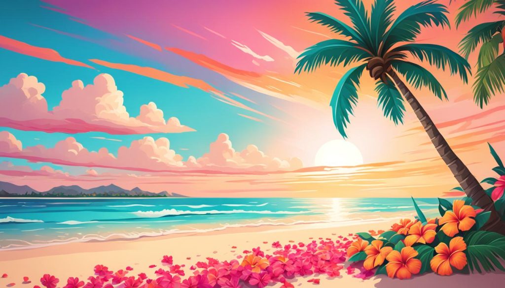 Colorful Hawaiian Scenes for Coloring