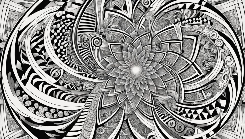 Complex Artwork in Geometric Coloring Designs