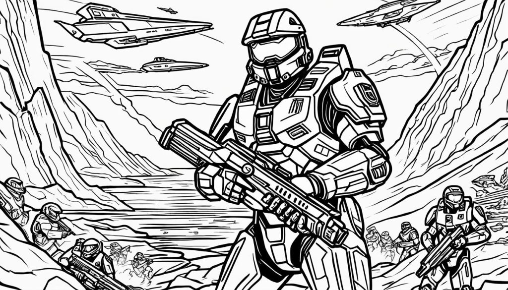 Customizable Halo Coloring Sheets
