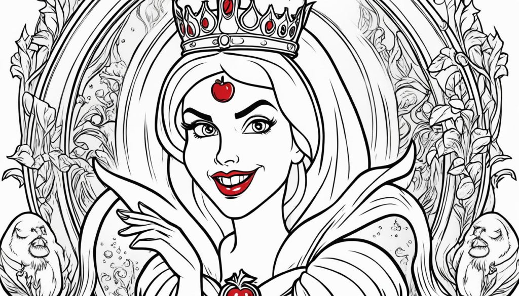 Detailed Snow White coloring pages