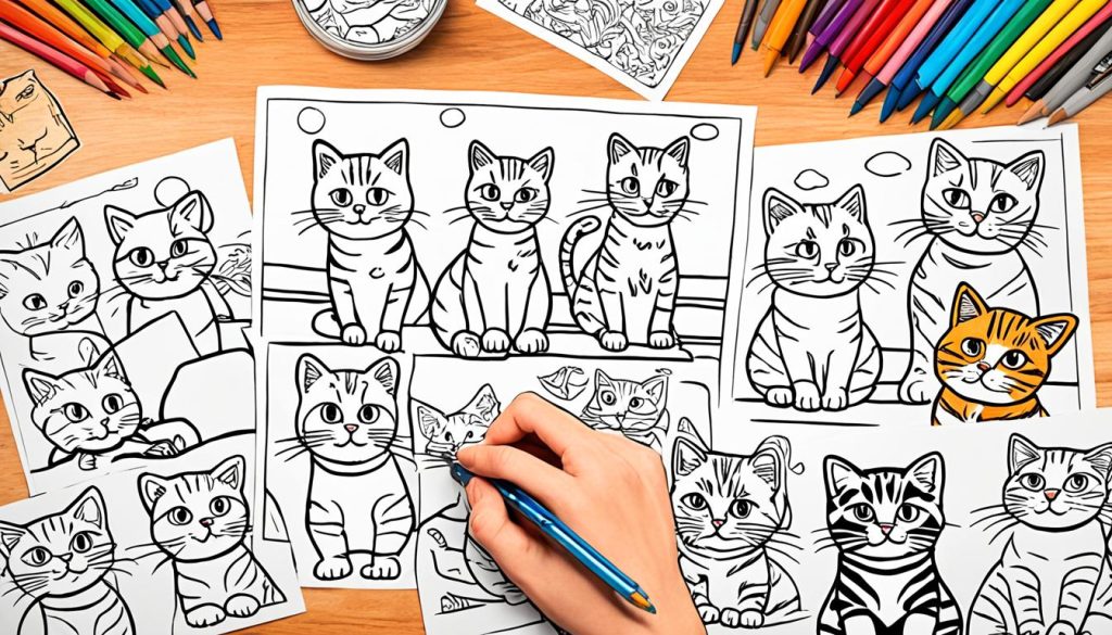 Detailed cat coloring pages selection guide