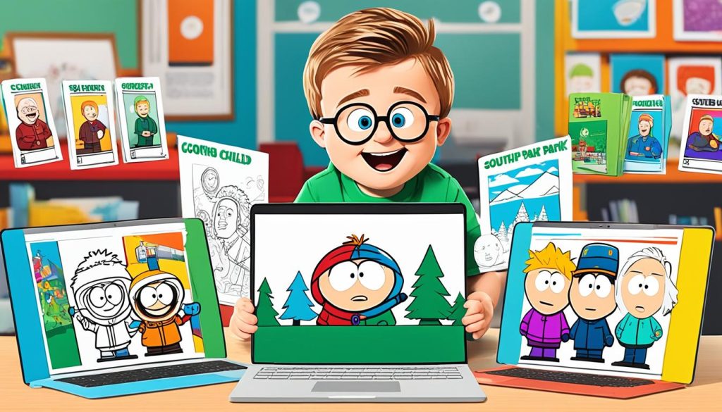 Digital South Park Coloring Images