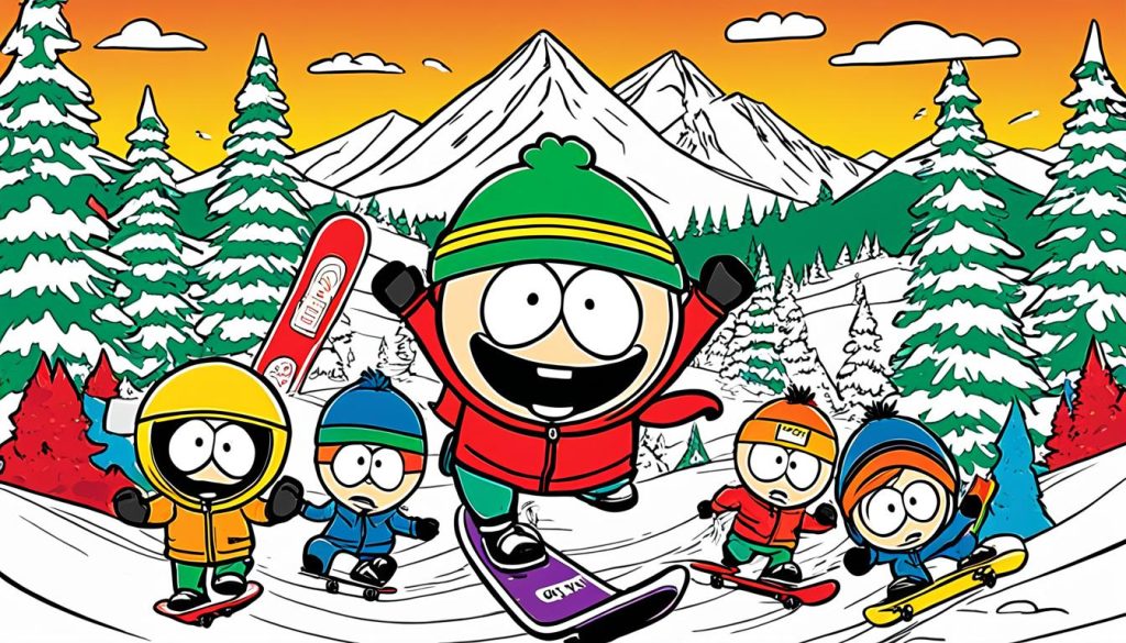 Digital and traditional South Park coloring pages