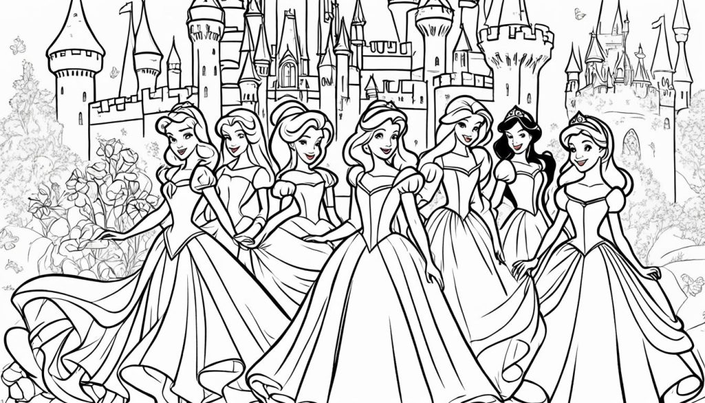 Disney Princesses coloring pages
