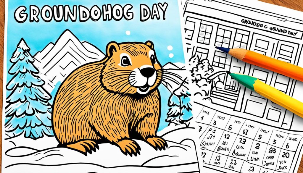 Educational Groundhog Day Coloring Sheets