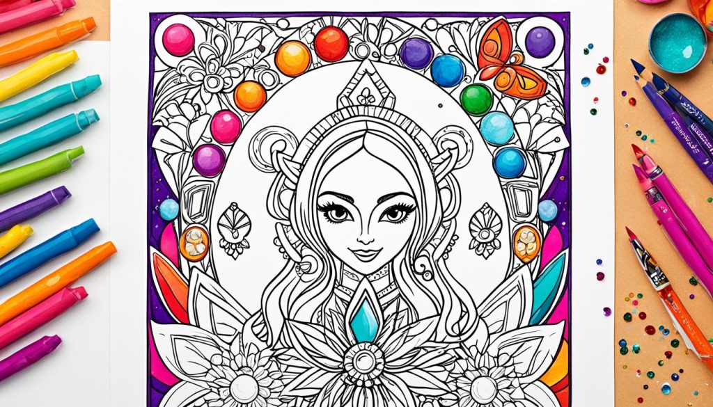 Encanto crafting projects color book art print