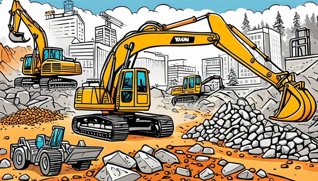 Excavator Coloring Page