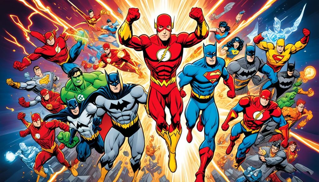 Flash with DC Superheroes