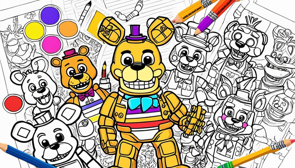 Fnaf coloring pages collection