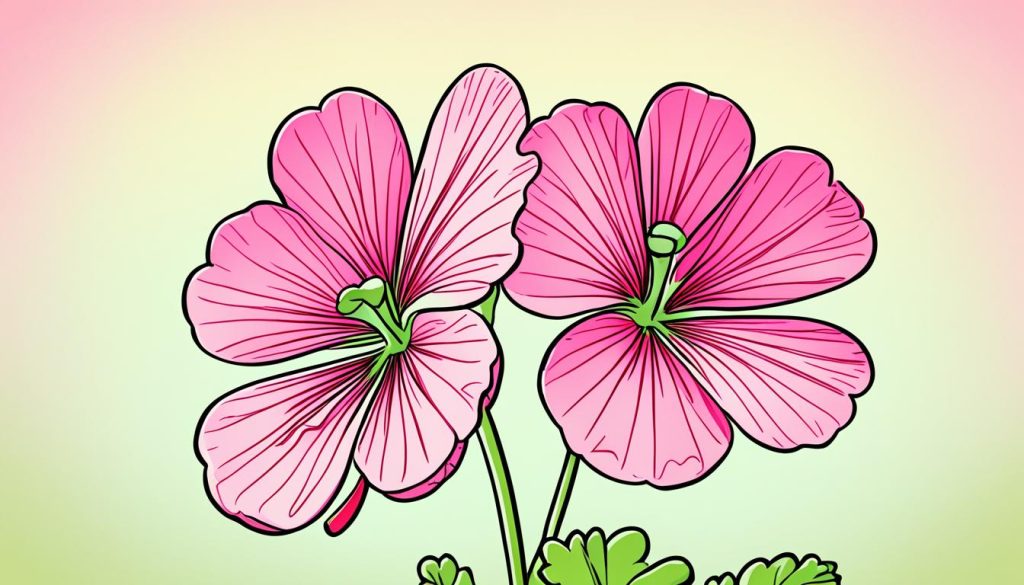Geranium flower illustration