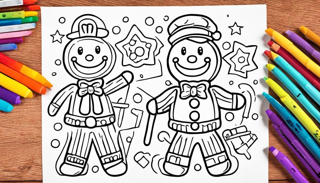 Gingerbread Man Coloring Steps