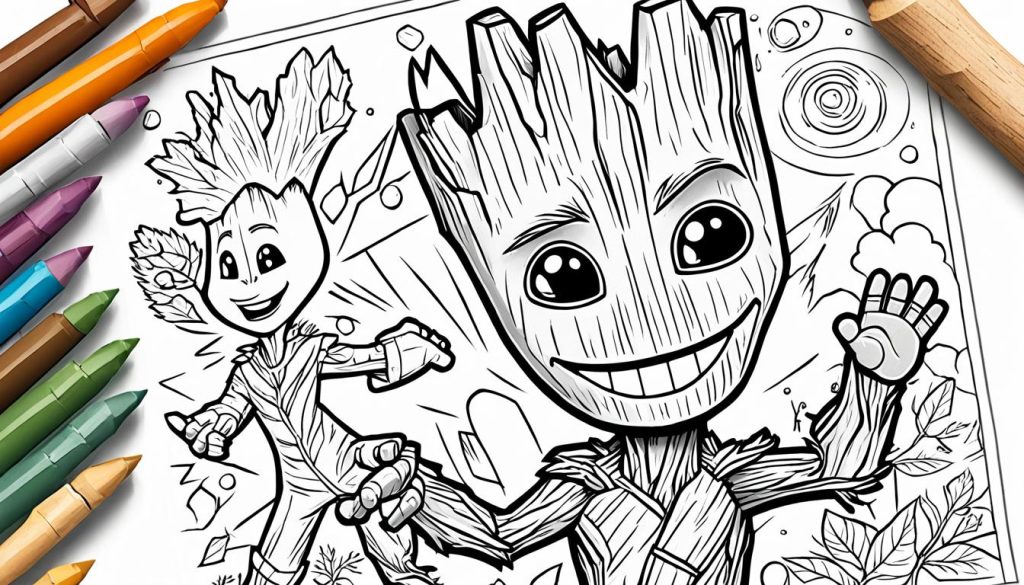 Groot coloring page