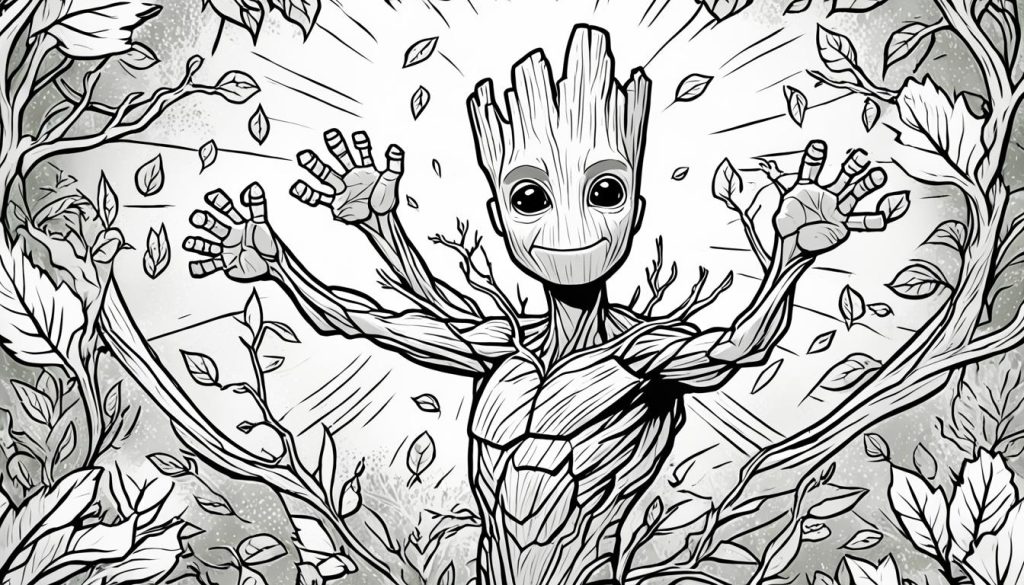 Groot coloring page