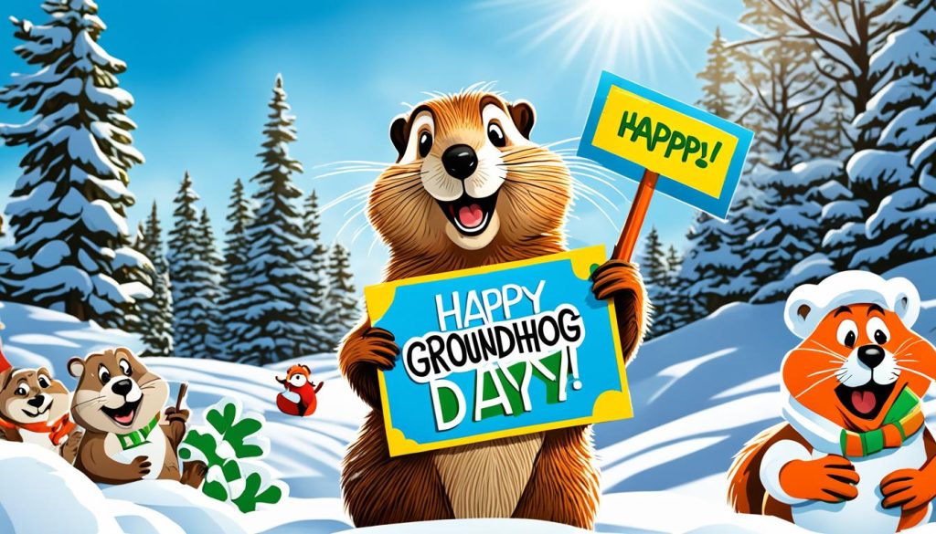 Groundhog Day Coloring Book for Children