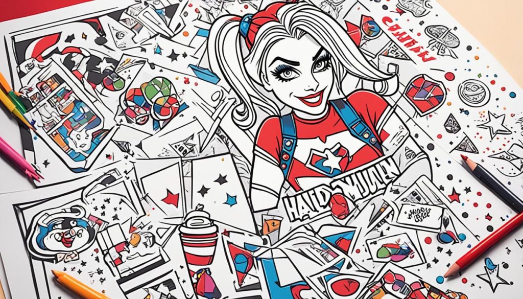 Harley Quinn Color Sheets Craft Ideas Harley Quinn Color Sheets Craft Ideas