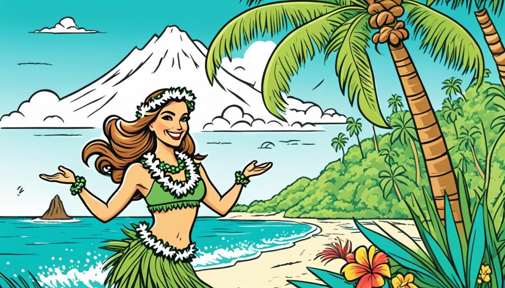 Hawaii themed coloring pages