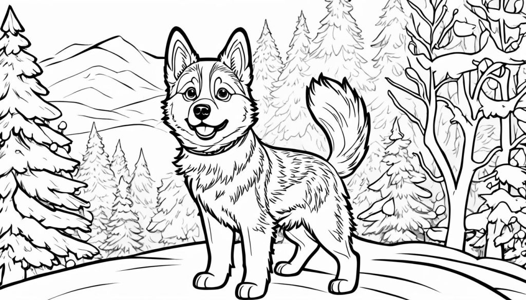 Husky Coloring Page
