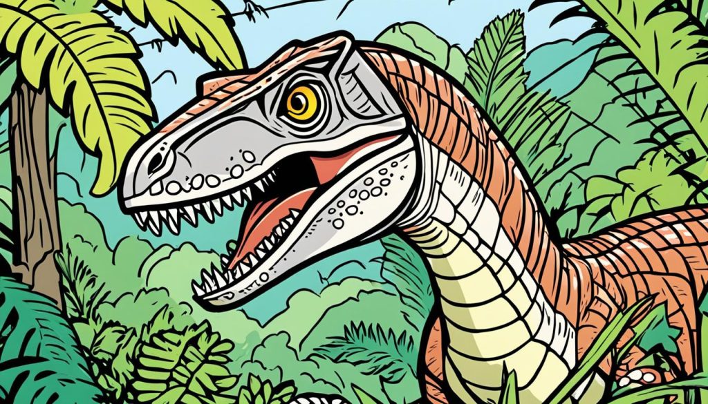 Jurassic Velociraptor Coloring Pages