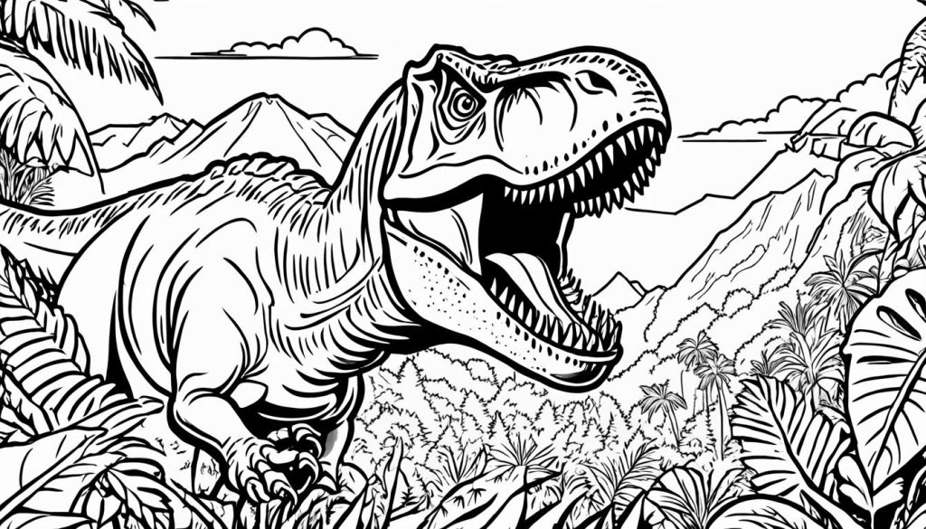 Jurassic park printable coloring pages