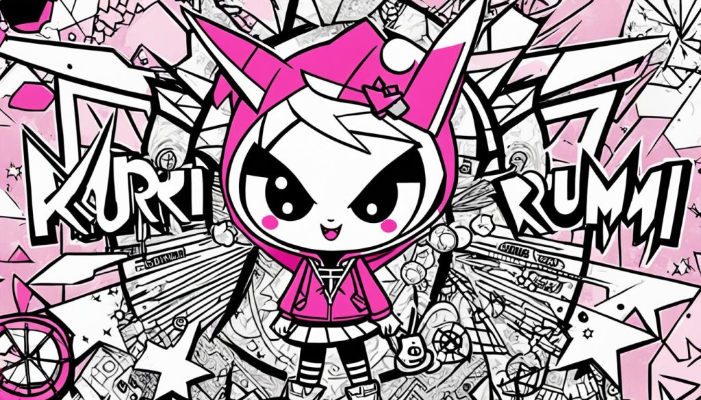 Kuromi coloring page