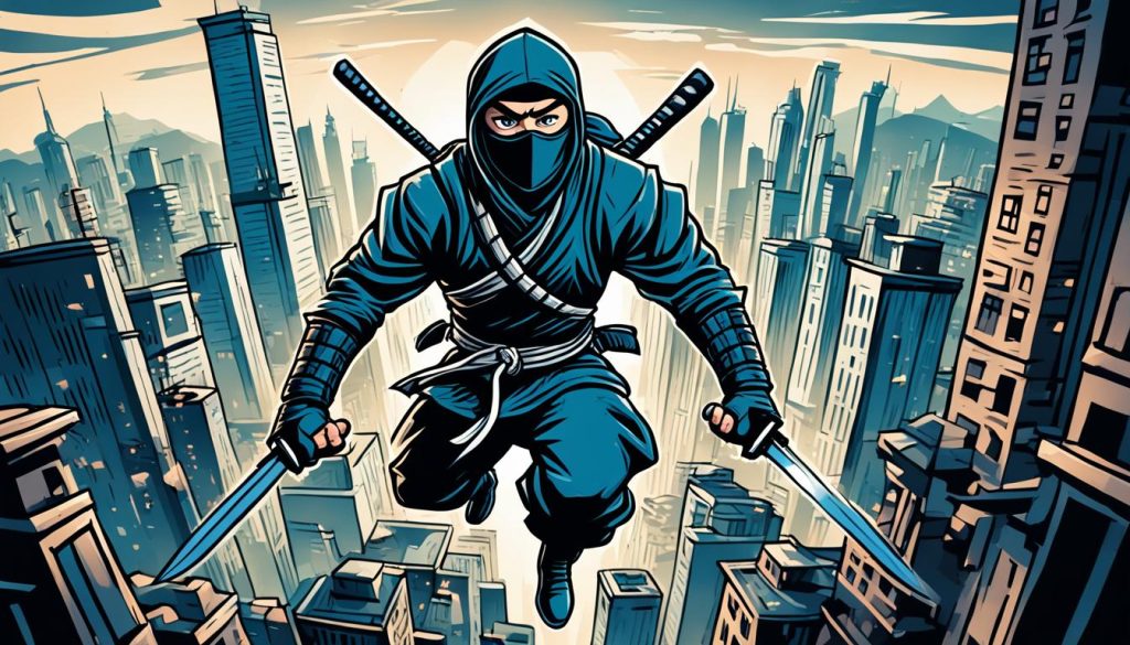 Ninja coloring image