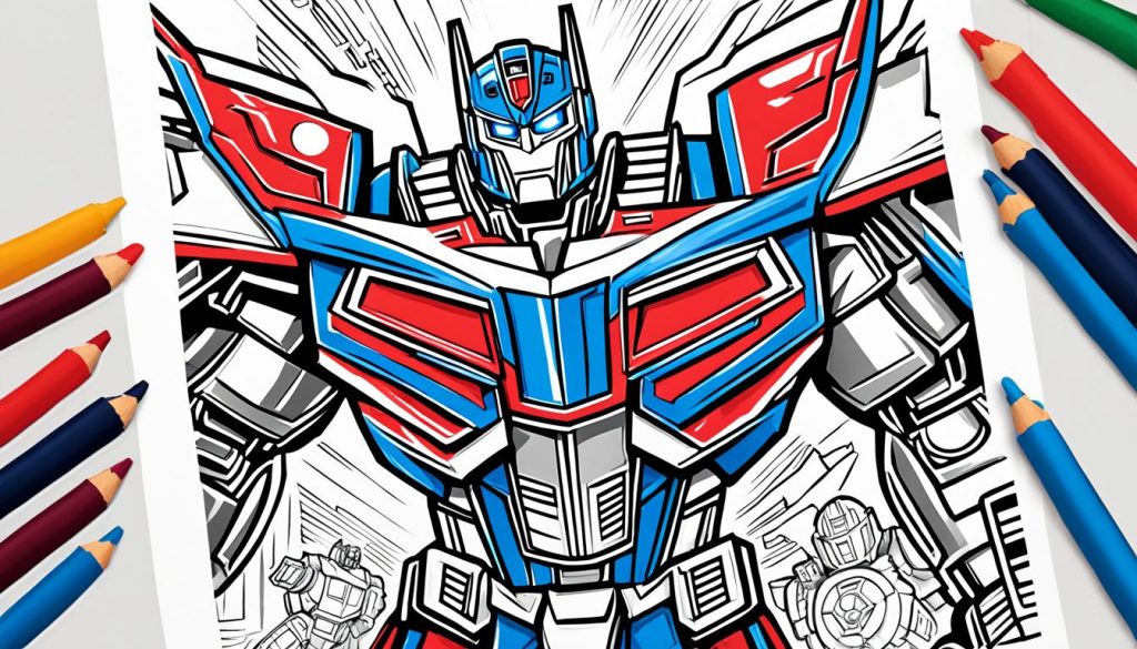 Optimus Prime Coloring Page