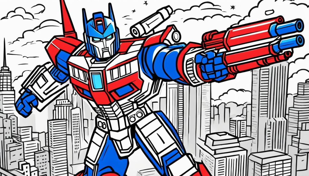 Optimus Prime Coloring Page