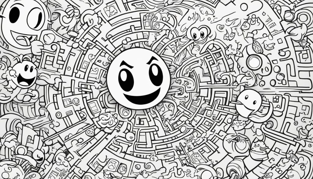 Pac Man Coloring Pages Shared on Social Media