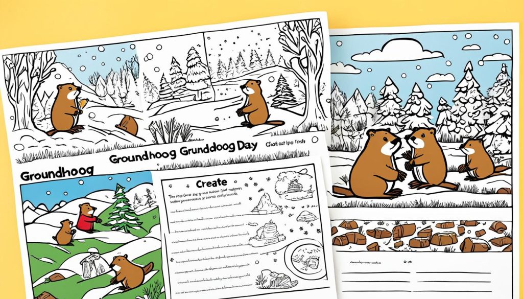 Personalized Groundhog Day color book