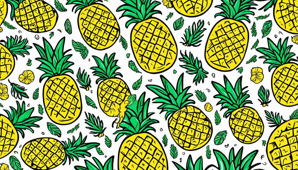 Pineapple Printable Coloring Pages