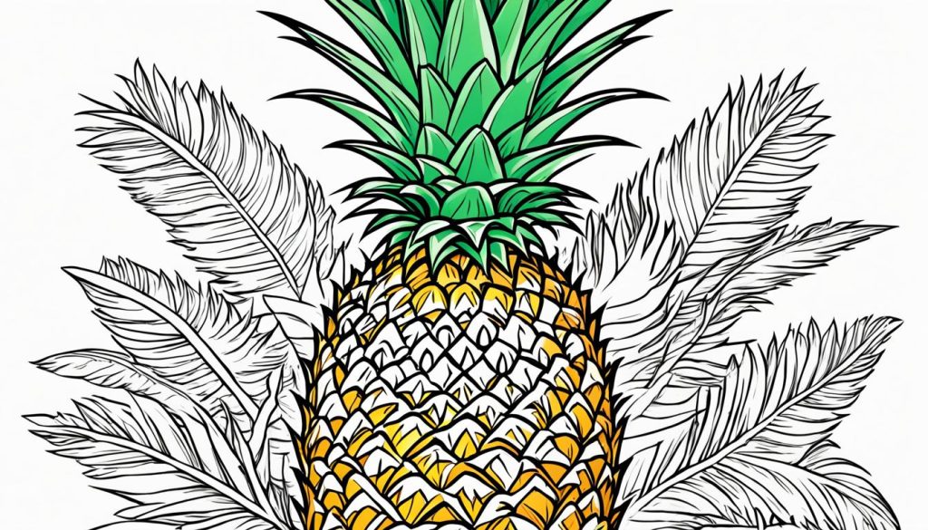 Pineapple coloring pictures
