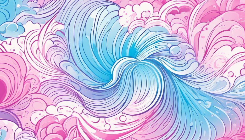Pink and blue color mix