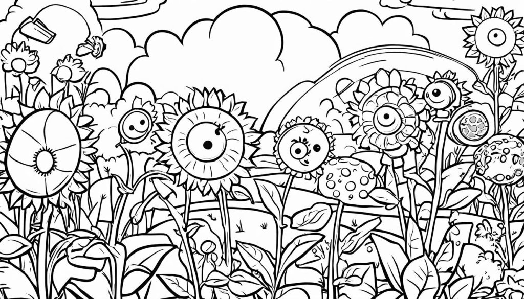 Plants vs Zombies Coloring Book Pages
