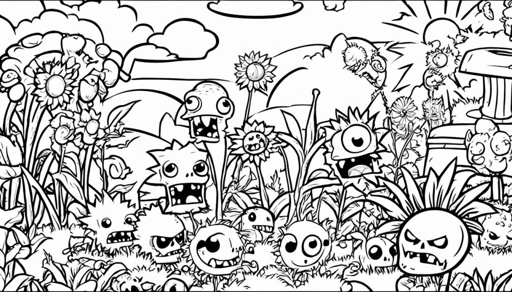Plants vs Zombies coloring page