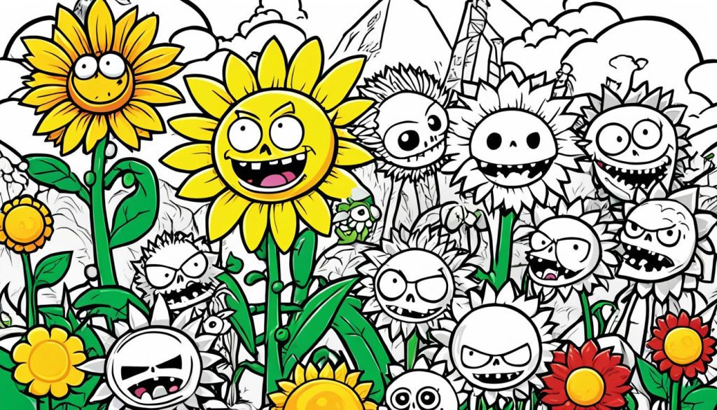 Plants vs Zombies free coloring pages