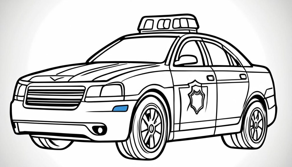 Police Car Coloring Page