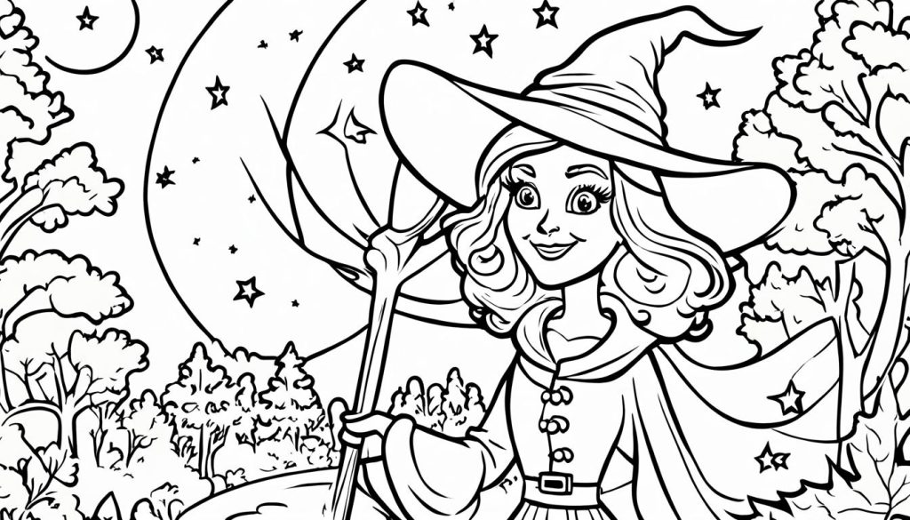 Printable Witch Drawings