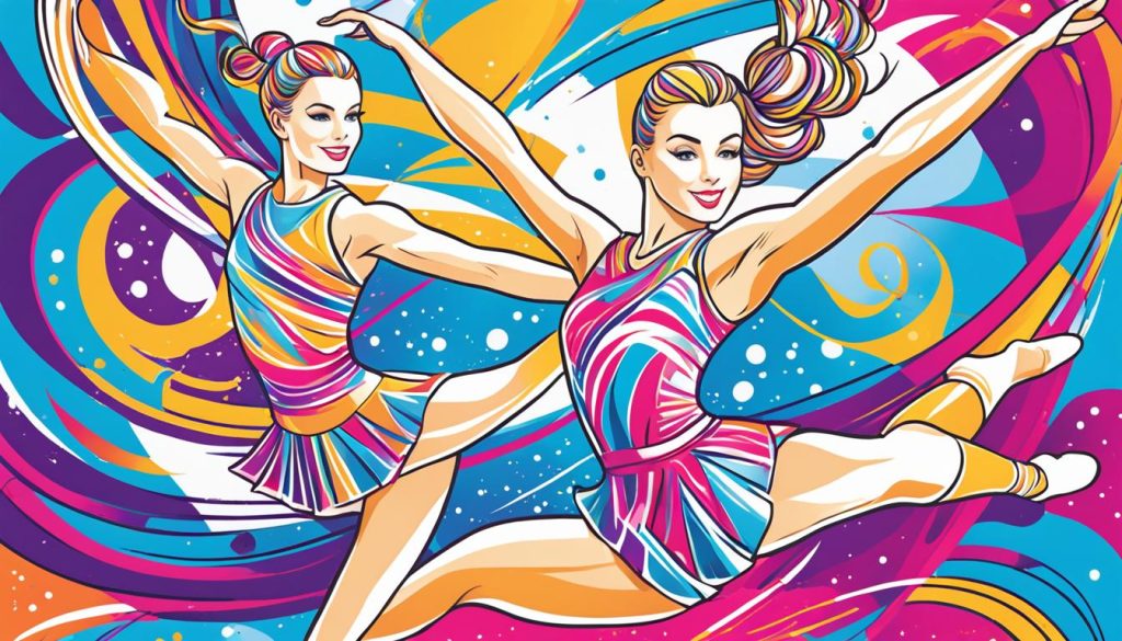 Rhythmic gymnastics coloring page