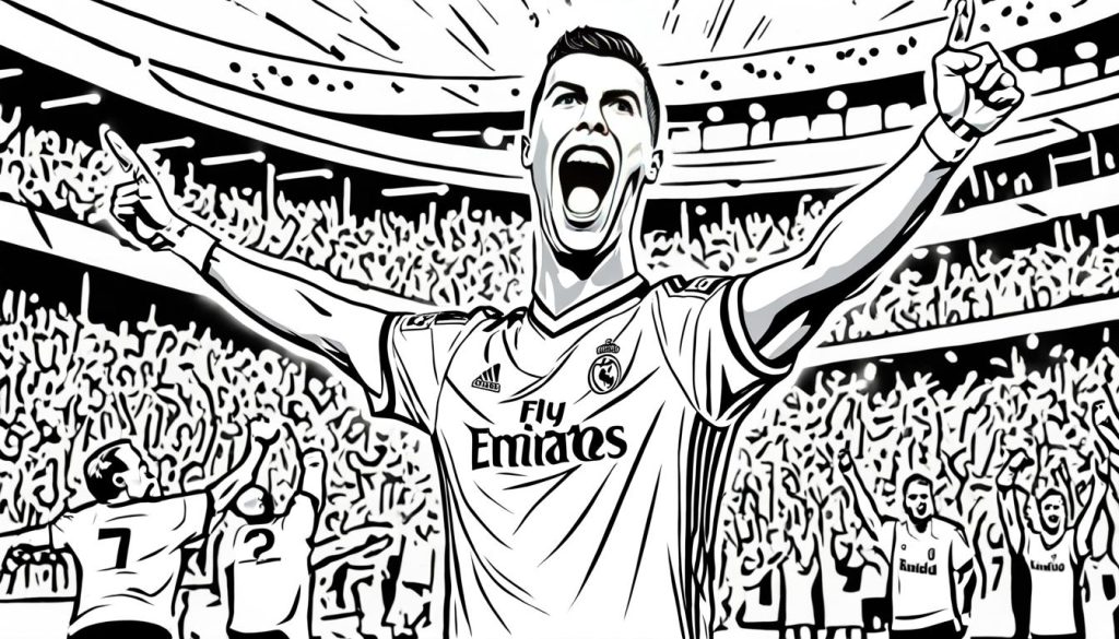 Ronaldo sketch coloring pages