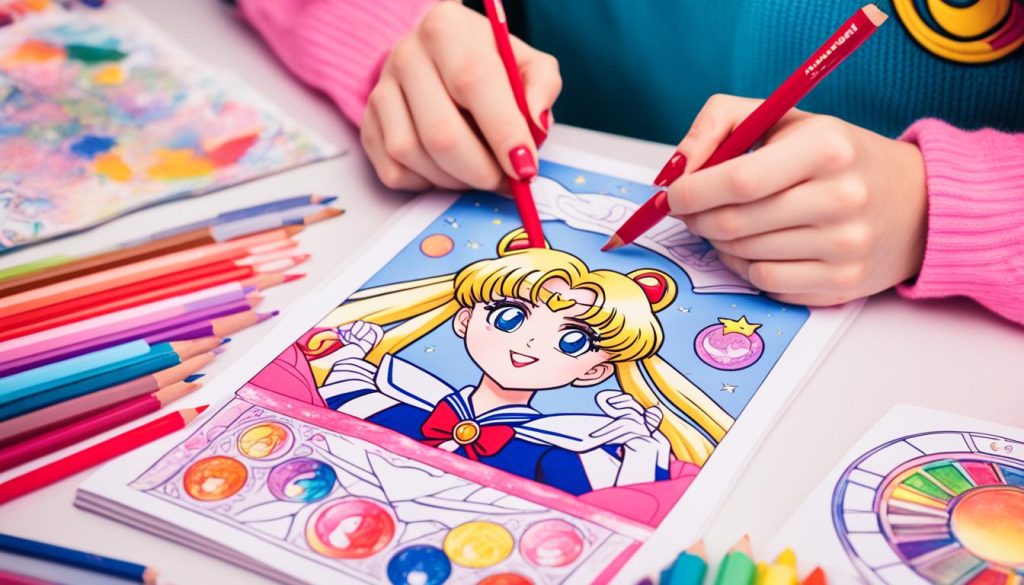 Sailor Moon coloring experience Sailor Moon coloring experience