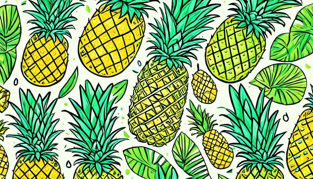 Sample of pineapple coloring sheets