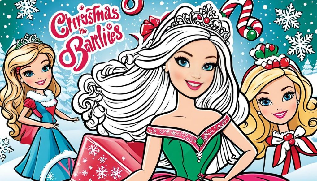 Seasonal Barbie Coloring Pages