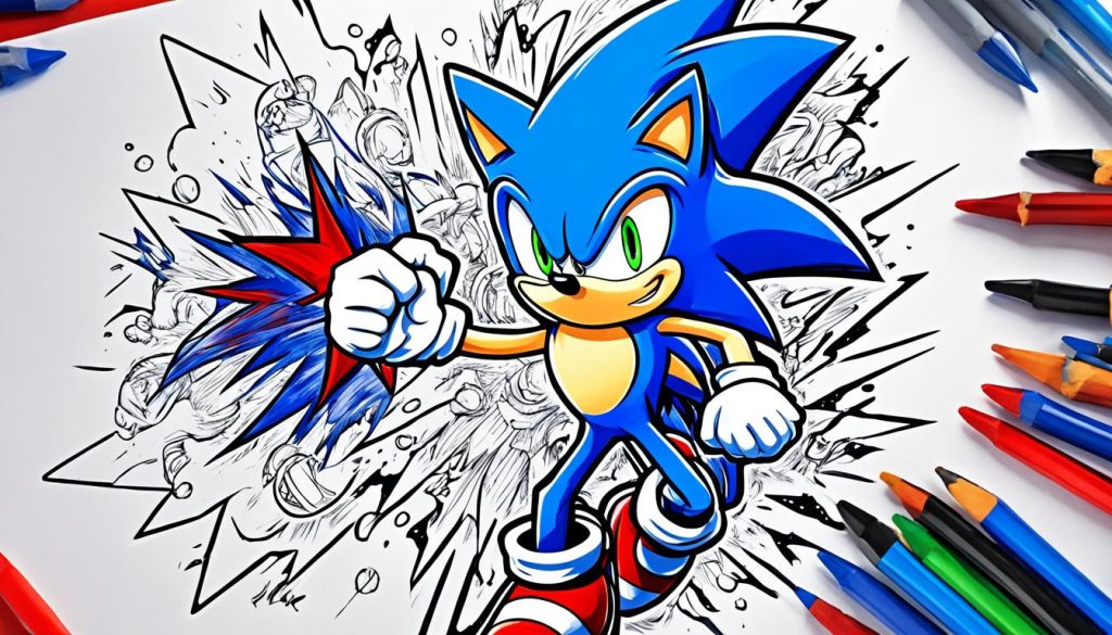 Shadow Sonic Coloring Pages