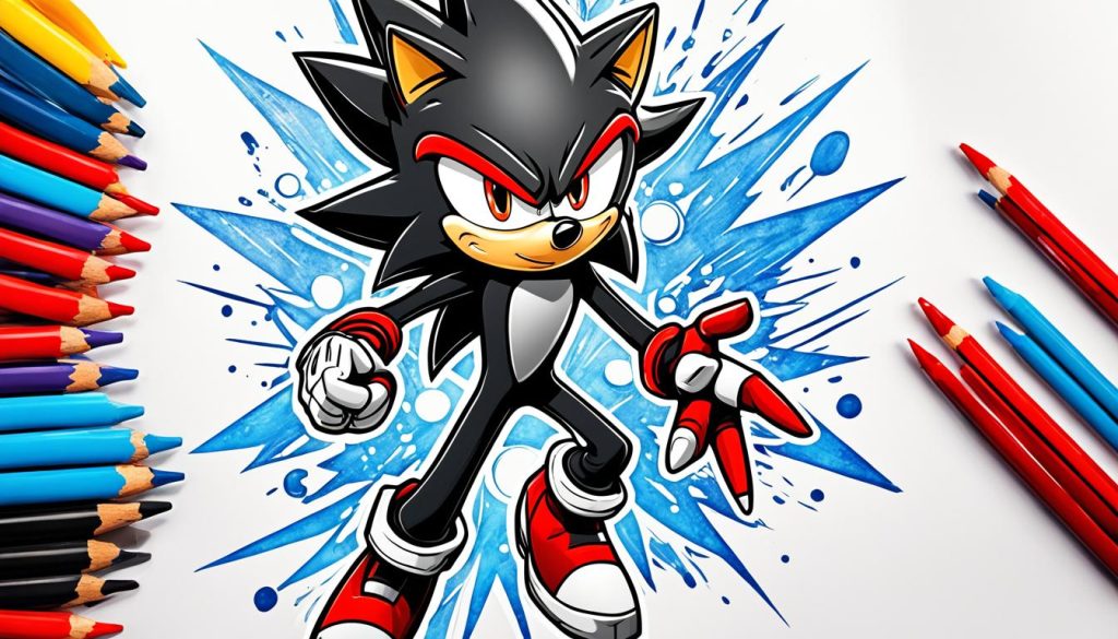 Shadow the Hedgehog Coloring Sheet