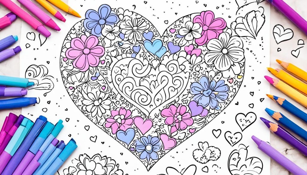 Simple February Coloring Sheets
