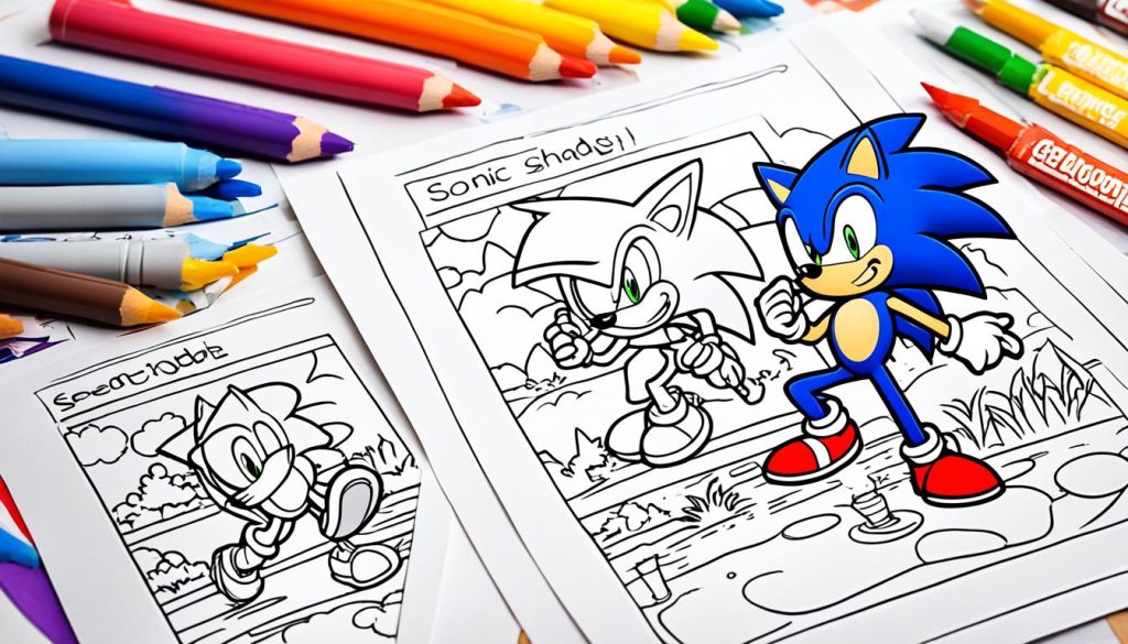 Sonic Shadow coloring book