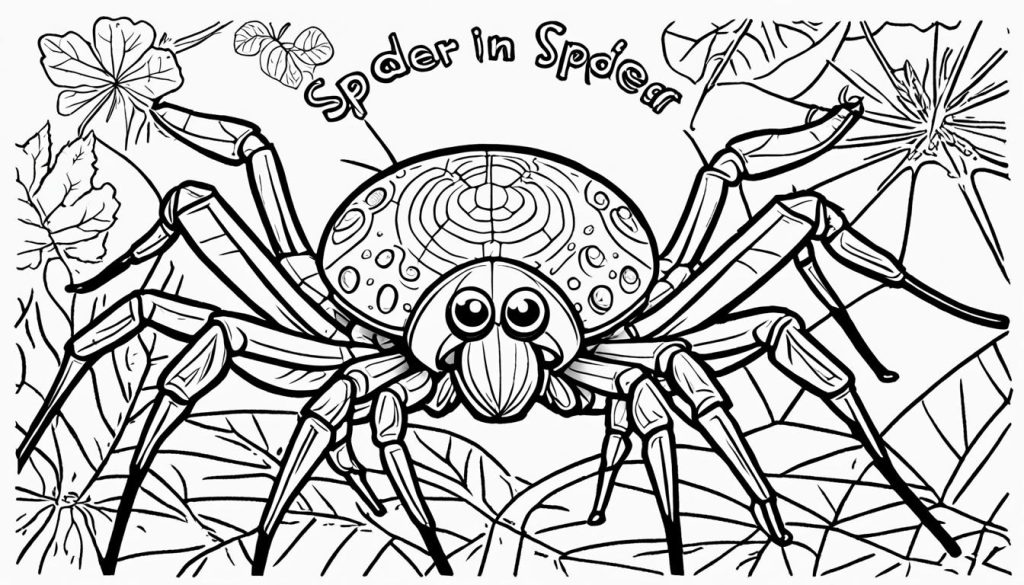 Spider coloring book for kids