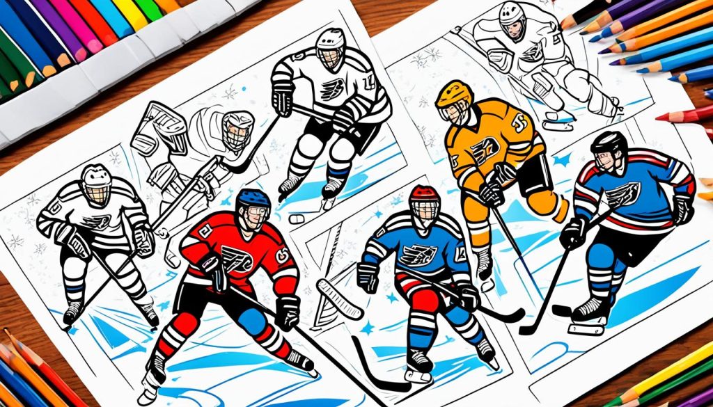 Sports Coloring Pages Highlighting Ice Hockey