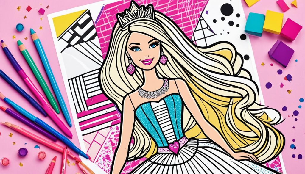 Stylistic Barbie Coloring Pages