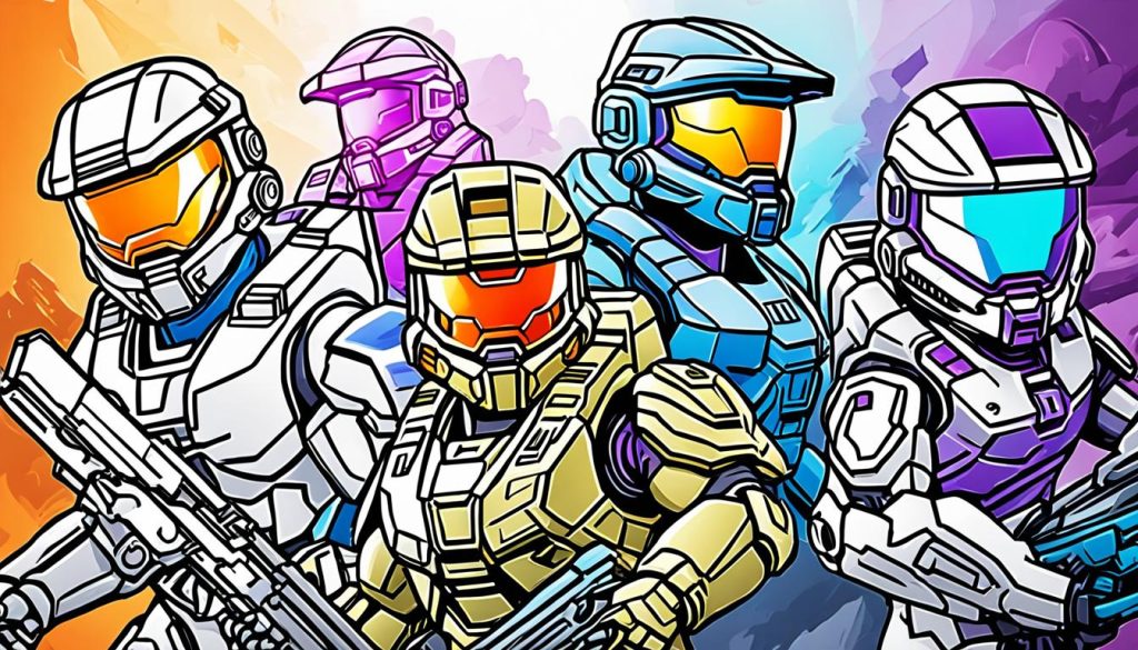 Unique Halo coloring sheets